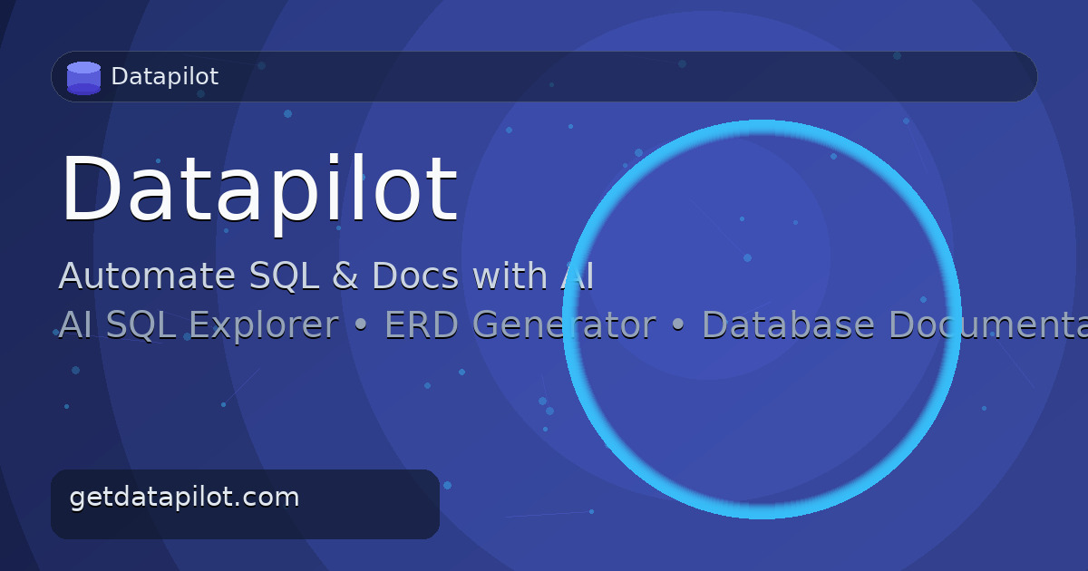 Free ERD Diagram Generator - DataPilot ERD
